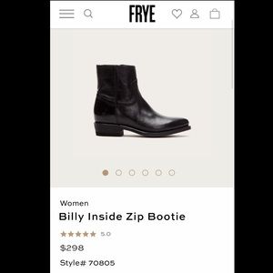 Frye Billie inside Zip Bootie
